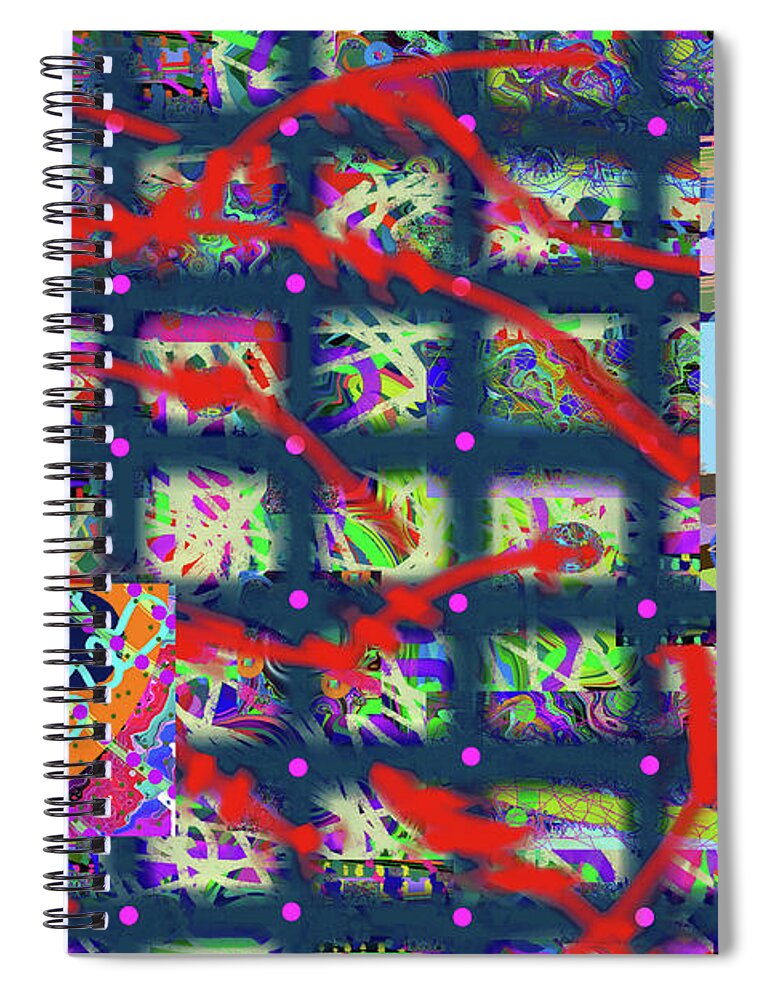 Walter Paul Bebirian: The Bebirian Art Collection  Spiral Notebook featuring the digital art 10-29-2012fab by Walter Paul Bebirian
