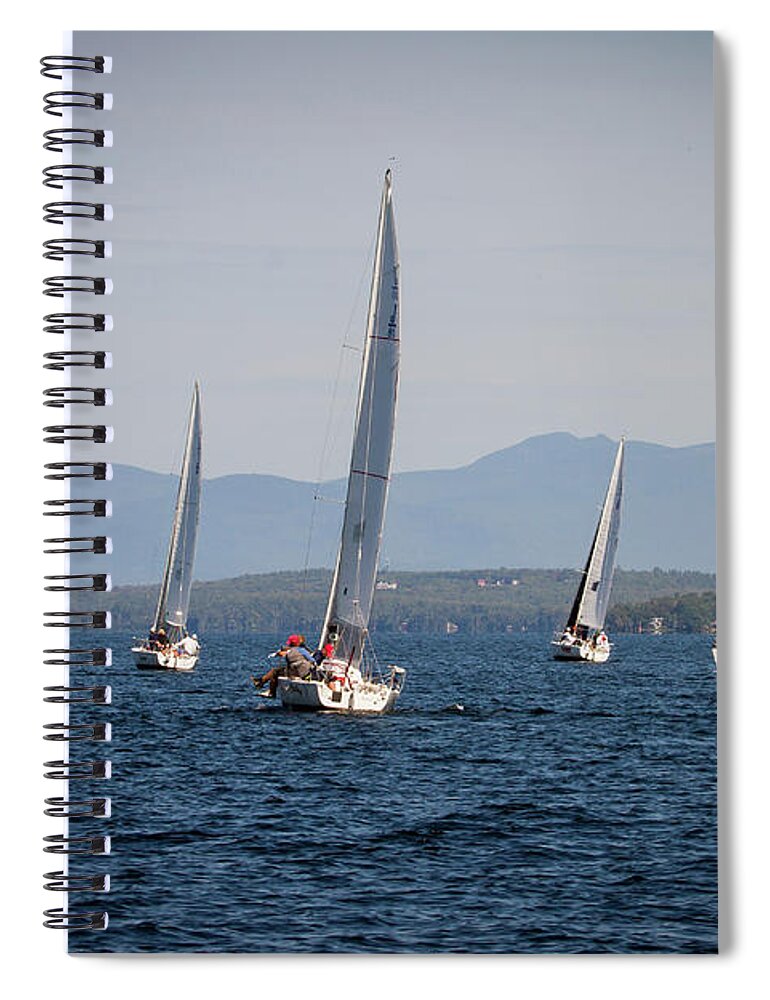 Sailing Spiral Notebook featuring the photograph 2019 J80 North American Championships #11 by Benjamin Dahl