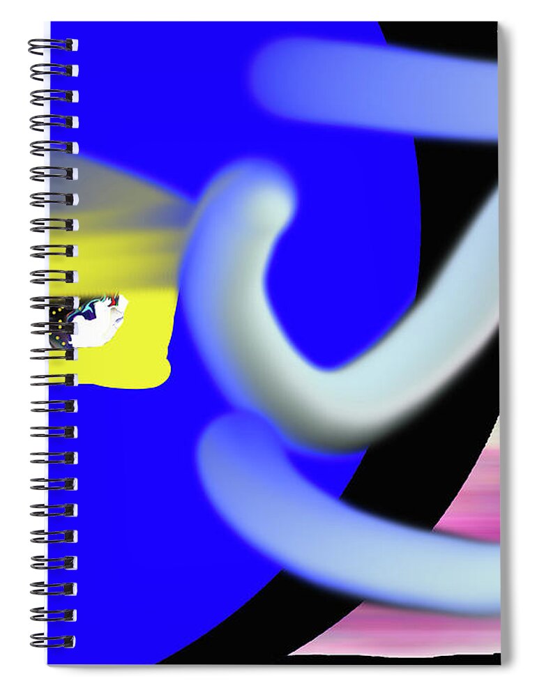 Walter Paul Bebirian Spiral Notebook featuring the digital art 11-27-2018a by Walter Paul Bebirian