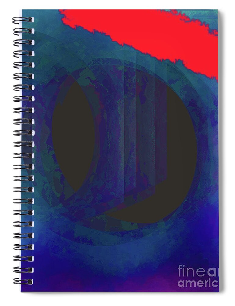 Walter Paul Bebirian: The Bebirian Art Collection Spiral Notebook featuring the digital art 11-29-2011a by Walter Paul Bebirian