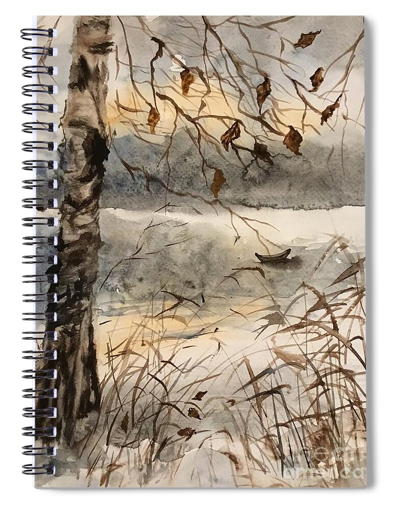 1212019 Spiral Notebook featuring the painting 1212019 by Han in Huang wong