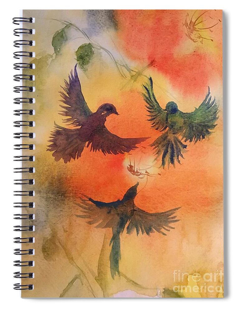 1232019 Spiral Notebook featuring the painting 1232019 by Han in Huang wong