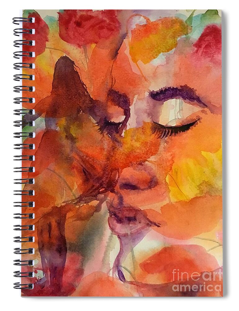 1262019 Spiral Notebook featuring the painting 1262019 by Han in Huang wong