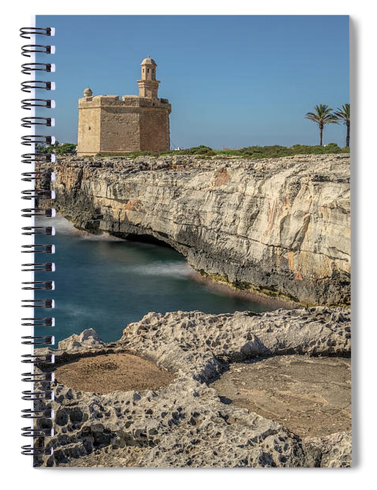 Castell De Sant Nicolau Spiral Notebook featuring the photograph Menorca - Spain #13 by Joana Kruse