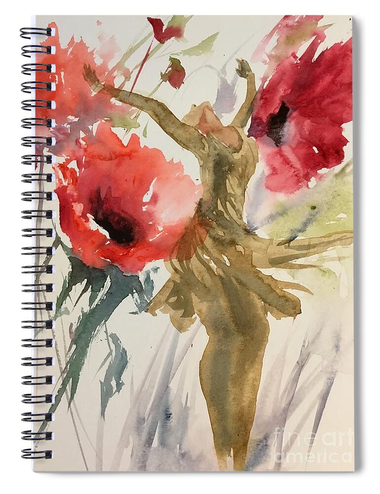 1362019 Spiral Notebook featuring the painting 1362019 by Han in Huang wong
