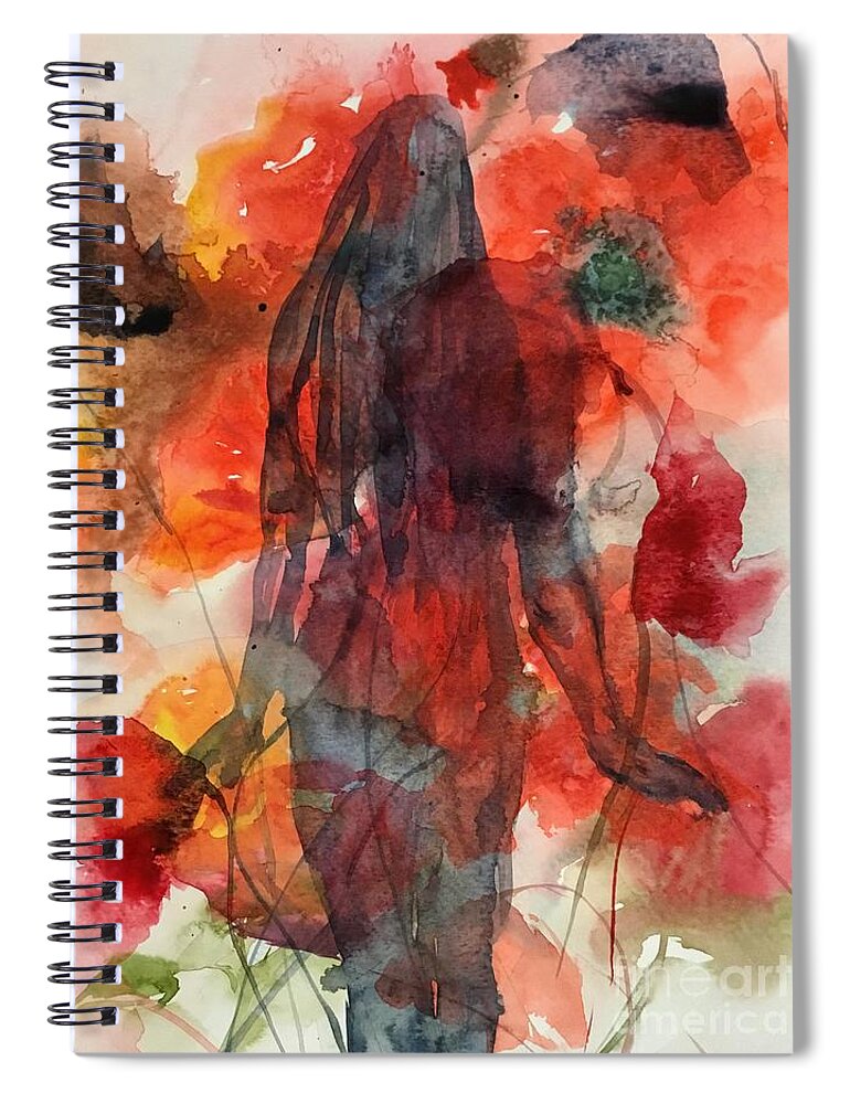 1382019 Spiral Notebook featuring the painting 1382018 by Han in Huang wong