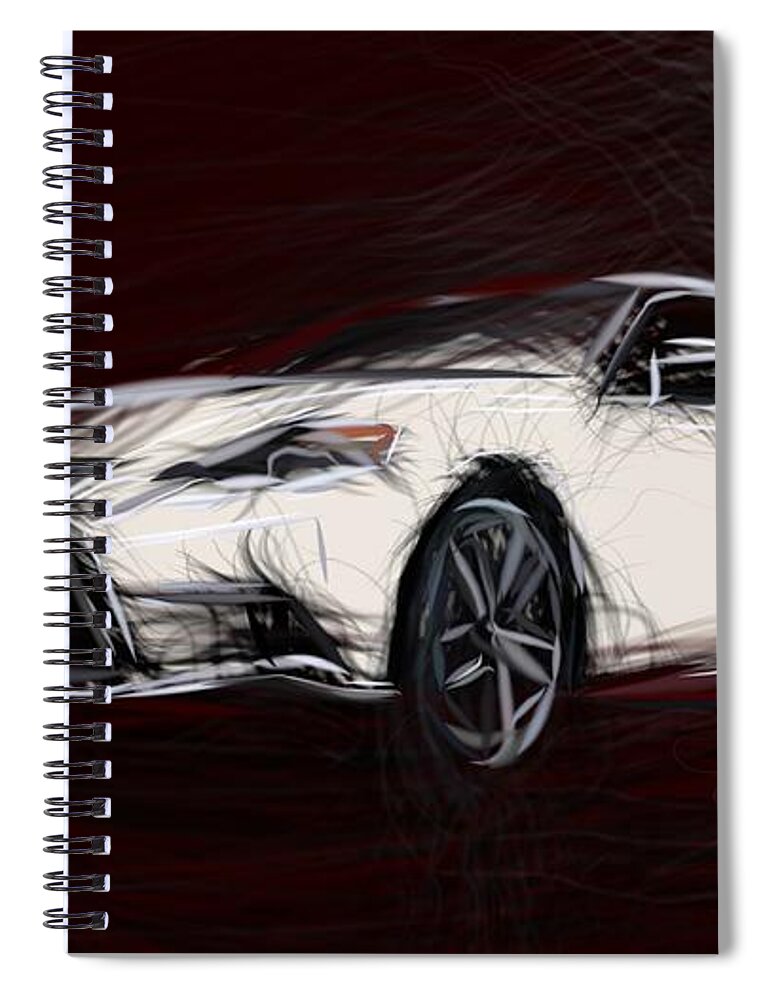 Lexus Spiral Notebook featuring the digital art Lexus IS Drawing #15 by CarsToon Concept