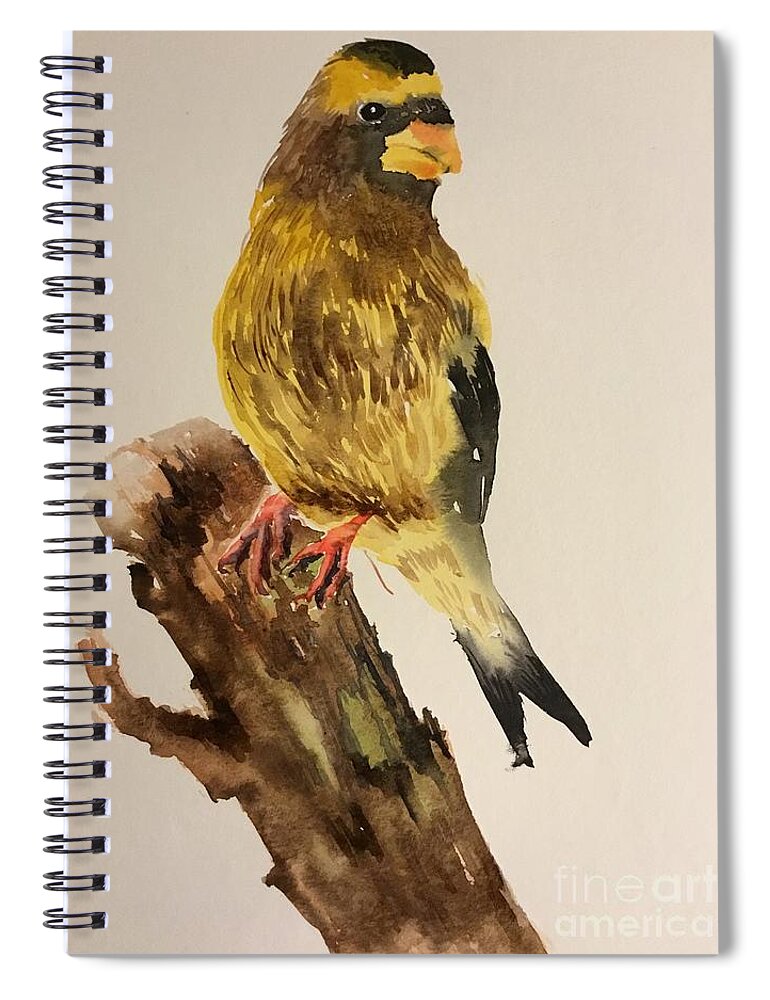 1412019 Spiral Notebook featuring the painting 1412019 by Han in Huang wong
