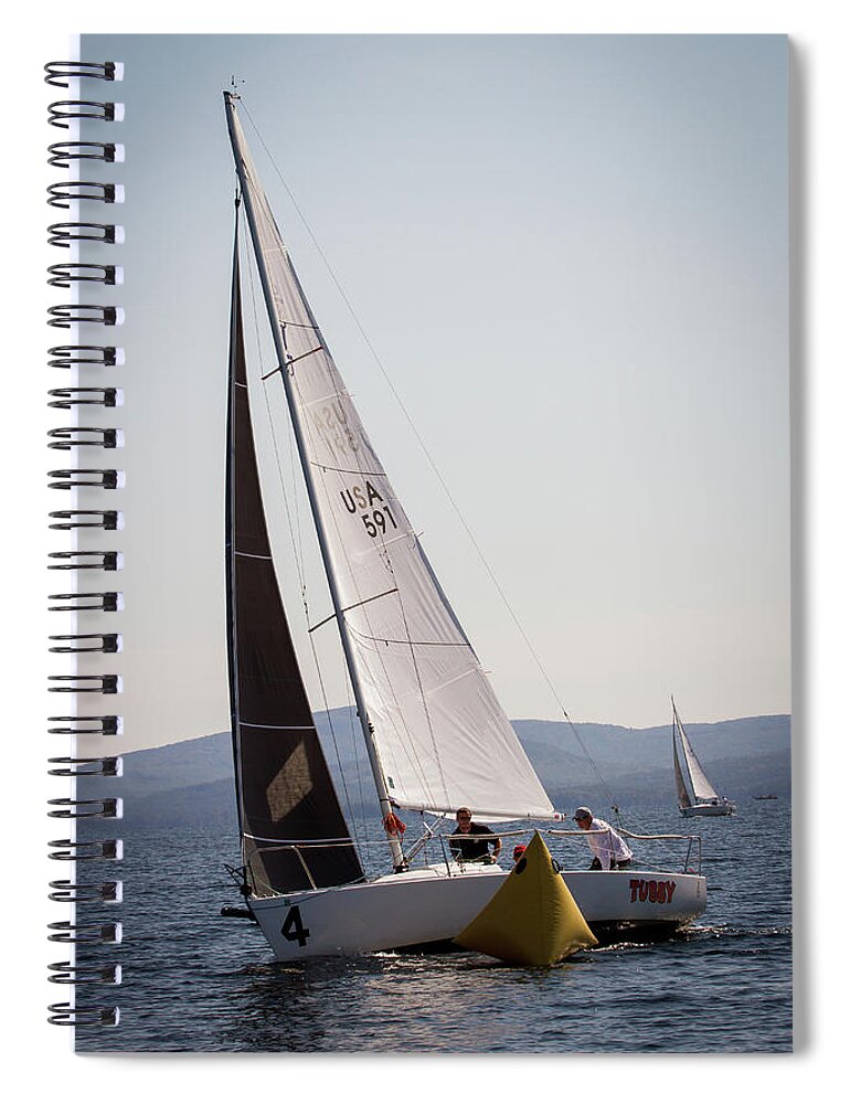 Sailing Spiral Notebook featuring the photograph 2019 J80 North American Championships #17 by Benjamin Dahl
