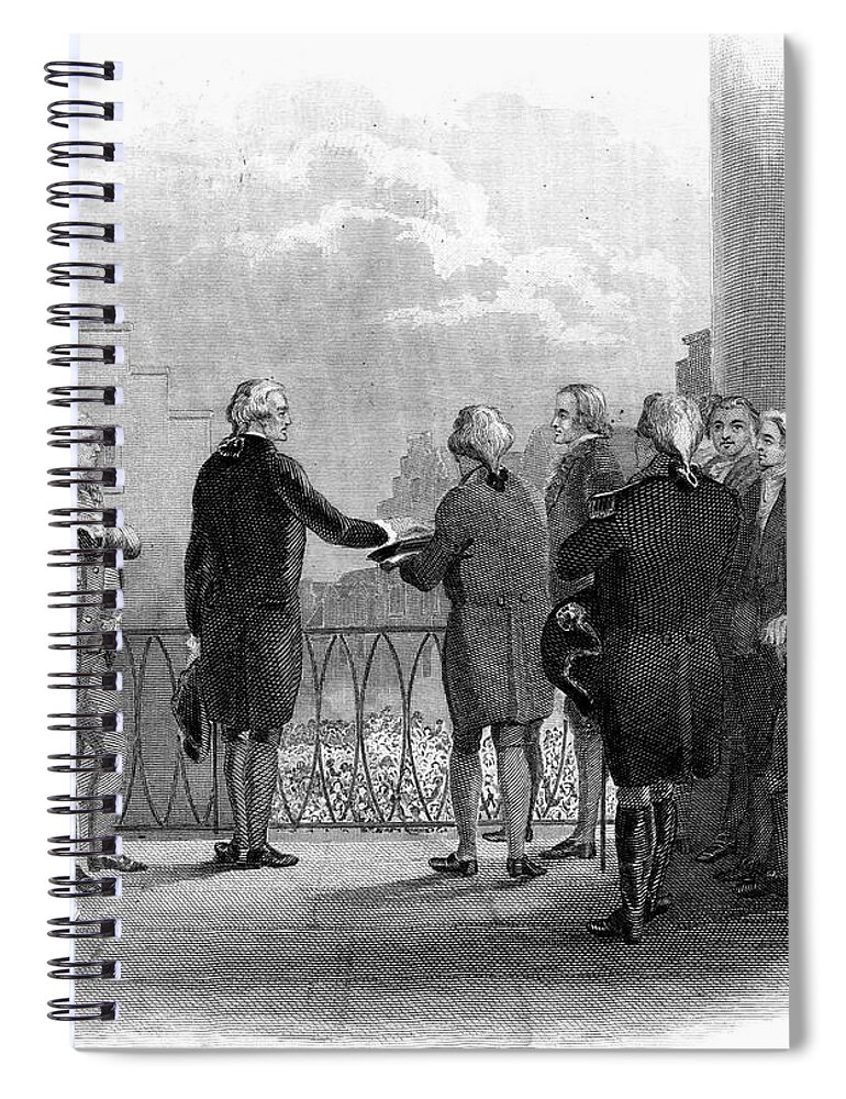 Photography Spiral Notebook featuring the photograph 1700s 1789 Inauguration Of George by Vintage Images