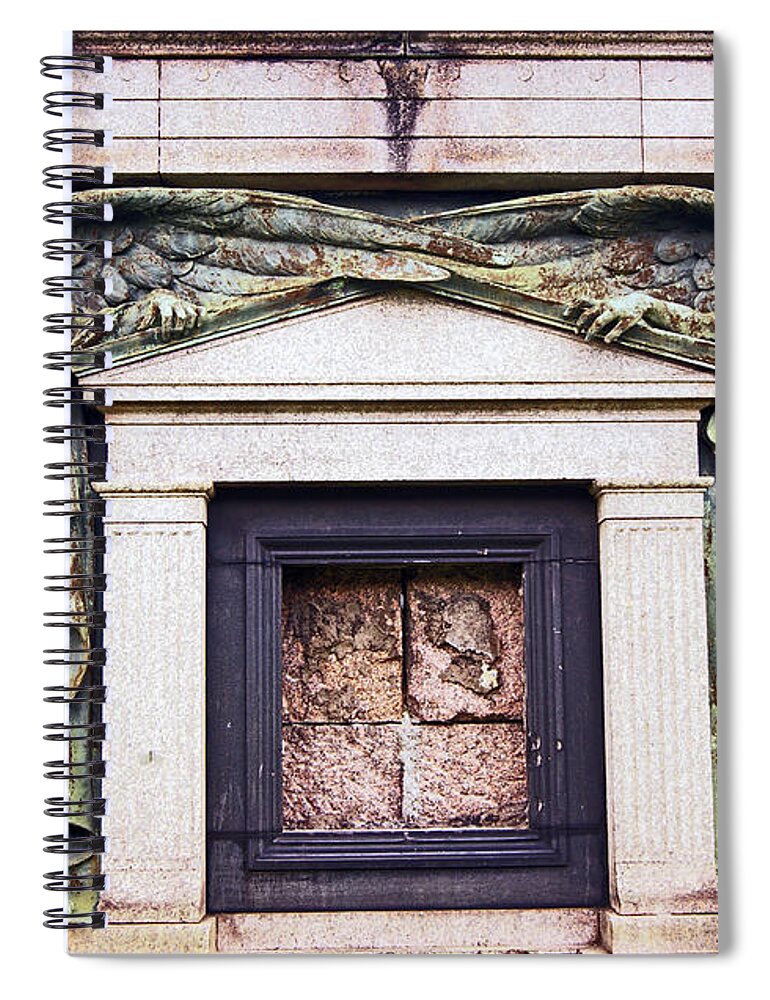 Scotland Spiral Notebook featuring the photograph 18/09/13 GLASGOW. The Necropolis, double Angels. by Lachlan Main