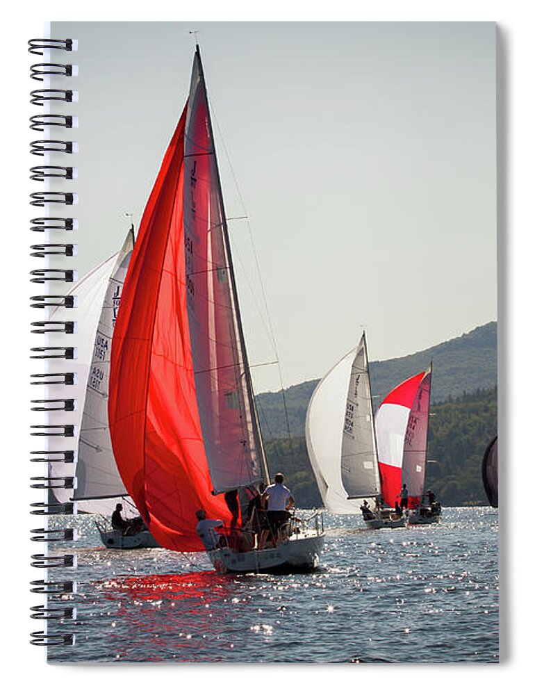 Sailing Spiral Notebook featuring the photograph 2019 J80 North American Championships #18 by Benjamin Dahl