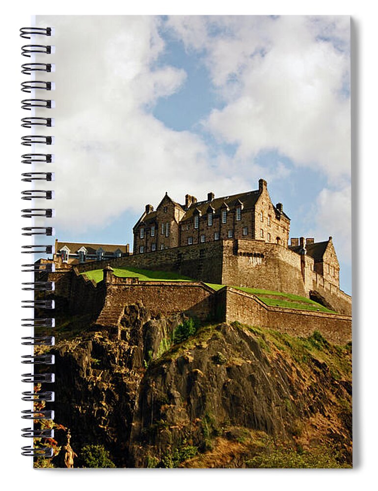 Scotland Spiral Notebook featuring the photograph 19/08/13 EDINBURGH, The Castle. by Lachlan Main
