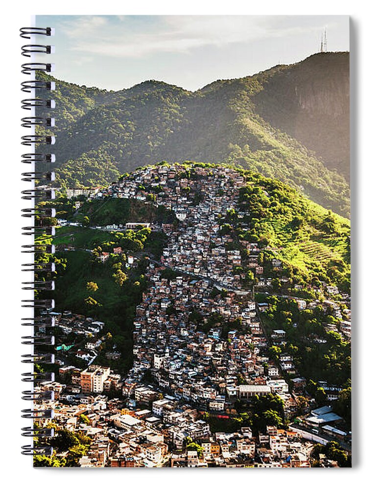 Estock Spiral Notebook featuring the digital art Cityscape, Rio De Janeiro, Brazil #19 by Antonino Bartuccio