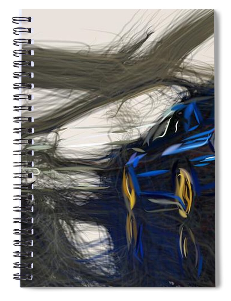 Subaru Spiral Notebook featuring the digital art Subaru Impreza WRX STI Draw #19 by CarsToon Concept