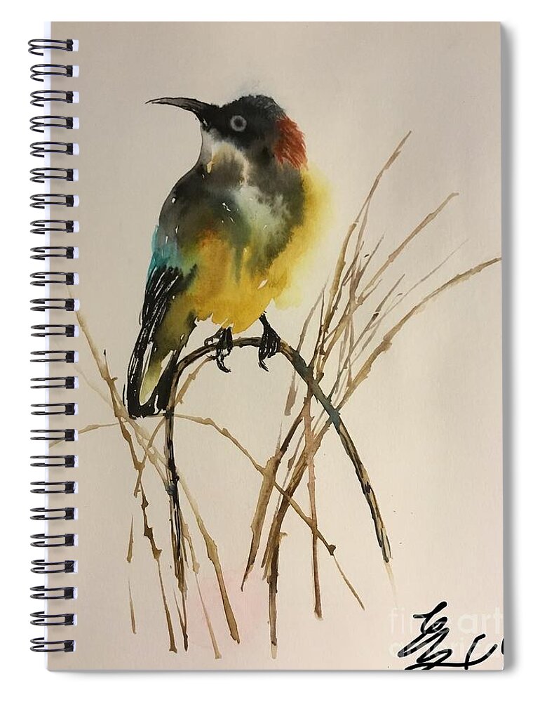 1912019 Spiral Notebook featuring the painting 1912019 by Han in Huang wong