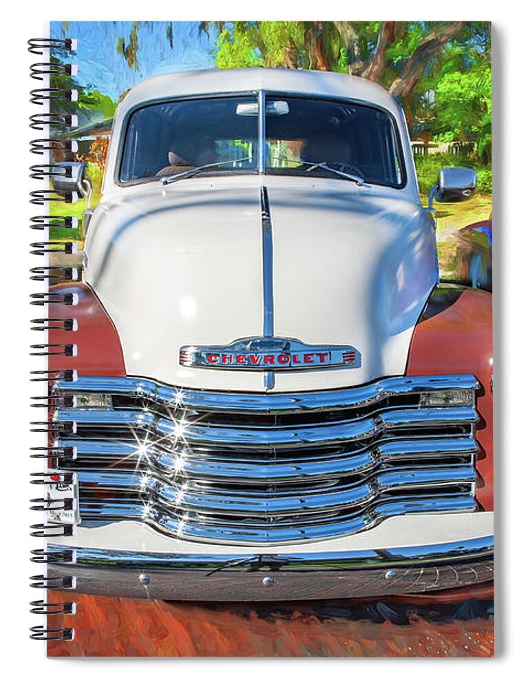 1949 Chevrolet 3100 Series Panel Truck Spiral Notebook featuring the photograph 1949 Chevrolet 3100 Series Panel Truck 301 by Rich Franco