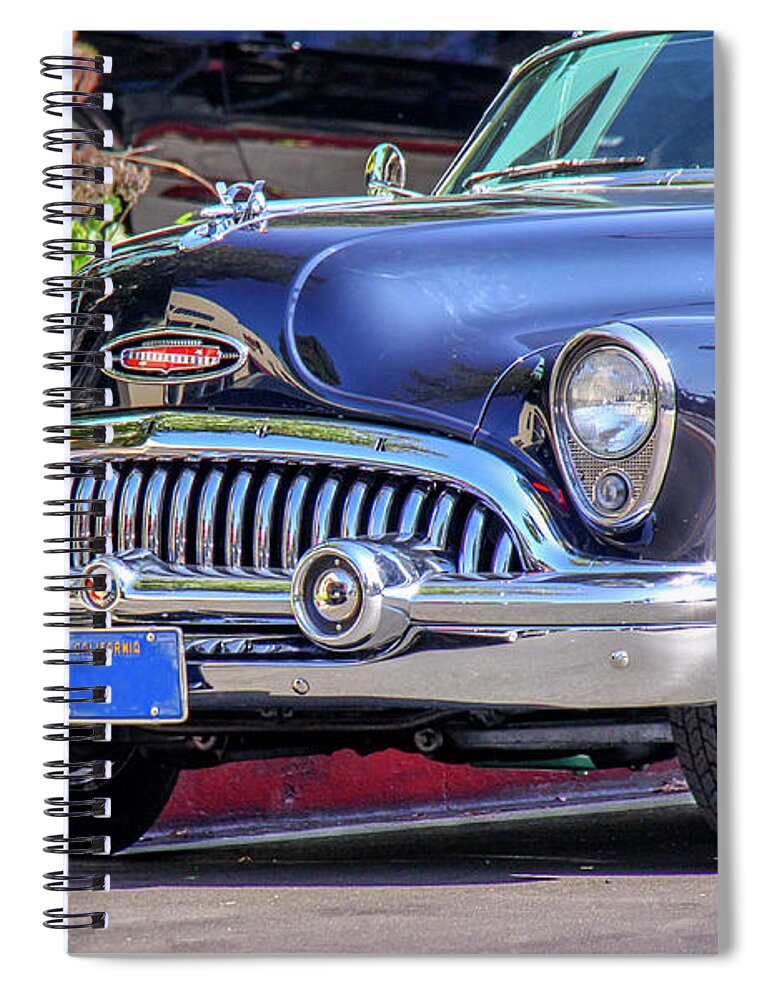 Buick Spiral Notebook featuring the photograph 1953 Buick Skylark - Chrome And Grill by Gene Parks
