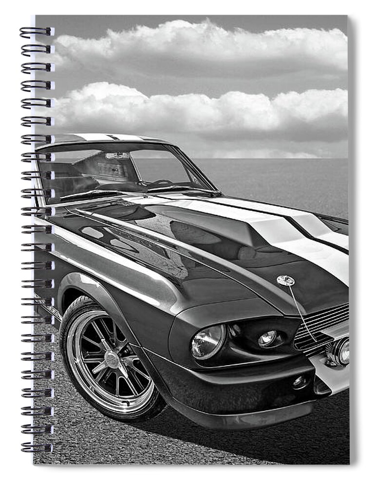 Ford Mustang Spiral Notebook featuring the photograph 1967 Eleanor In The Clouds by Gill Billington
