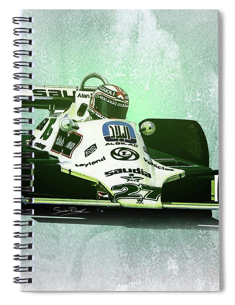 Art Spiral Notebook featuring the painting 1980 Williams FW07B by Simon Read