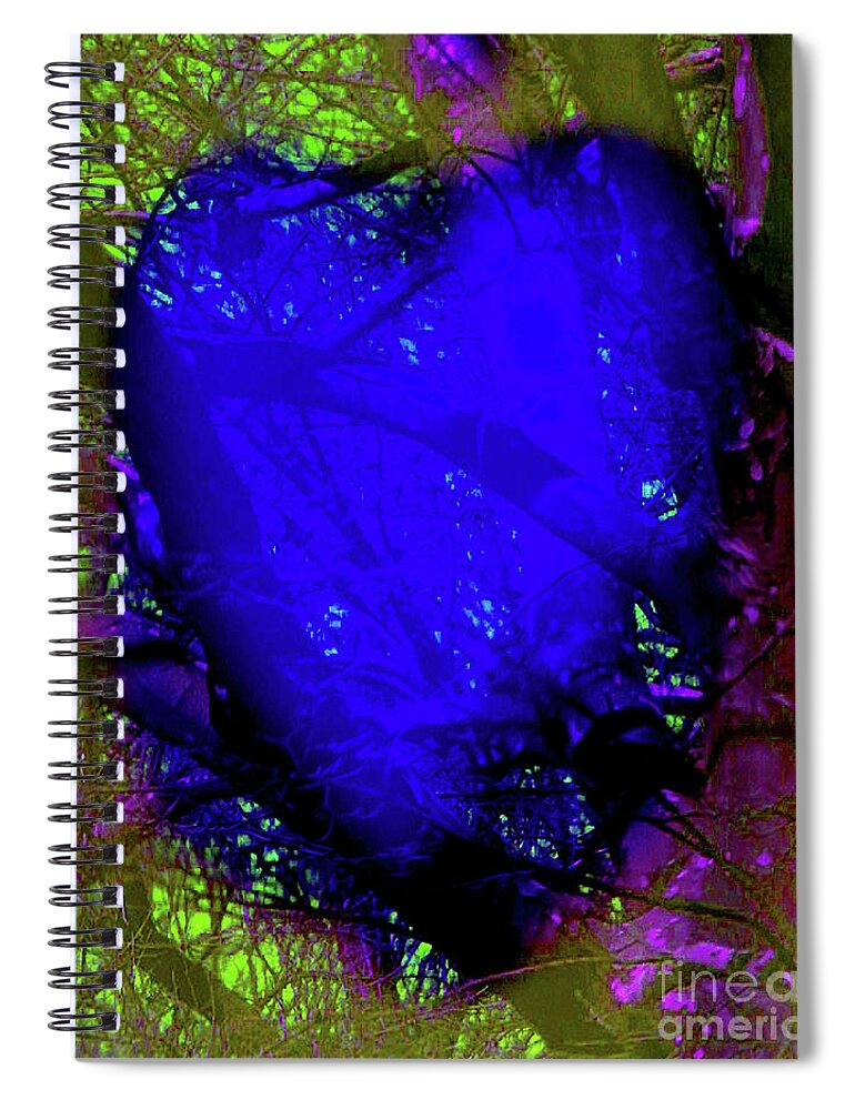 Walter Paul Bebirian Spiral Notebook featuring the digital art 2-16-2009abcdefg by Walter Paul Bebirian