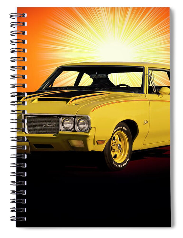 1970 Oldsmobile Cudlass Spiral Notebook featuring the photograph 1970 Oldsmobile Cutlass Rally 350 #2 by Dave Koontz