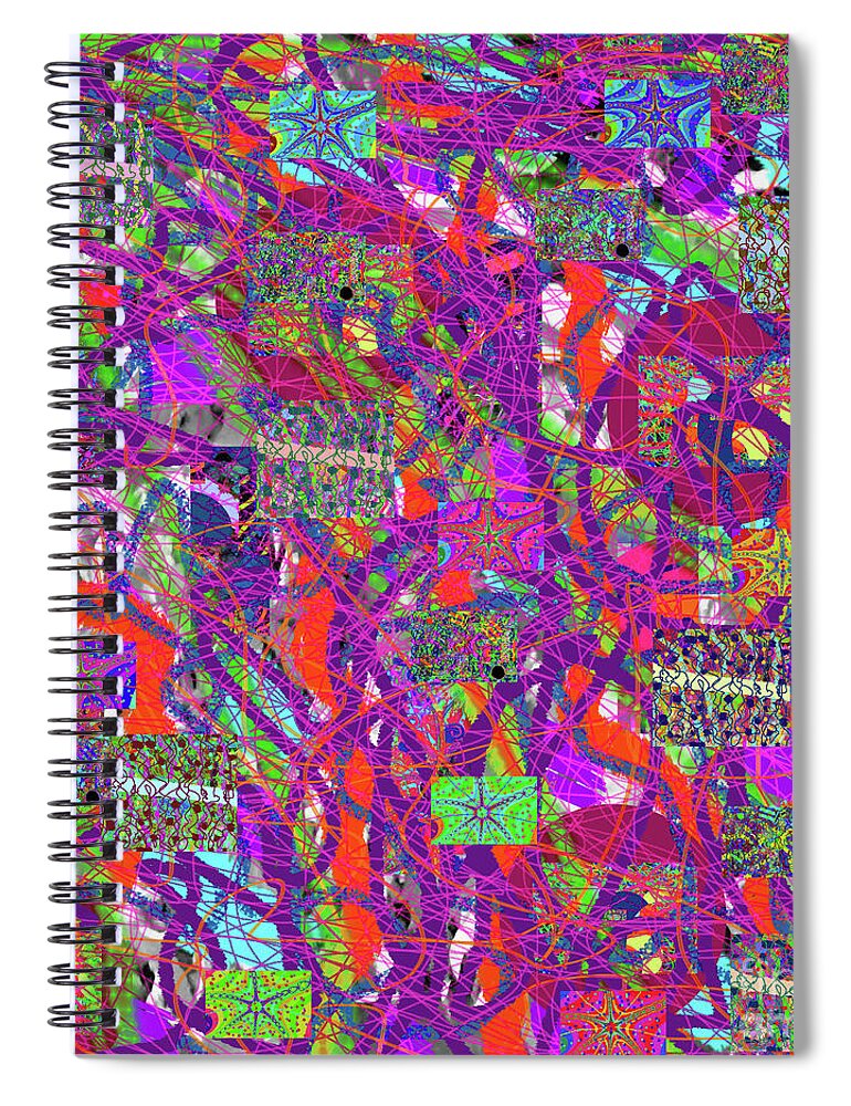 Walter Paul Bebirian: The Bebirian Art Collection Spiral Notebook featuring the digital art 2-21-2011abc by Walter Paul Bebirian