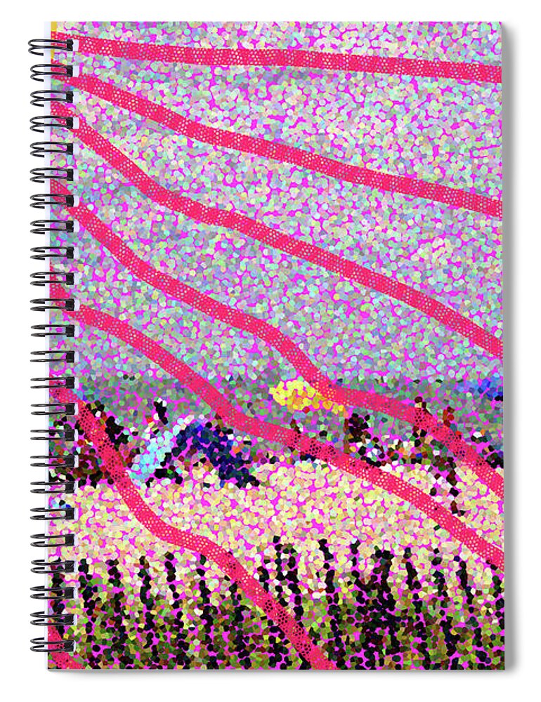 Walter Paul Bebirian: The Bebirian Art Collection Spiral Notebook featuring the digital art 2-29-2012c by Walter Paul Bebirian