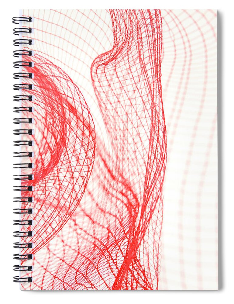 Curve Spiral Notebook featuring the photograph Abstraction In Plastic Net #2 by Magaiza