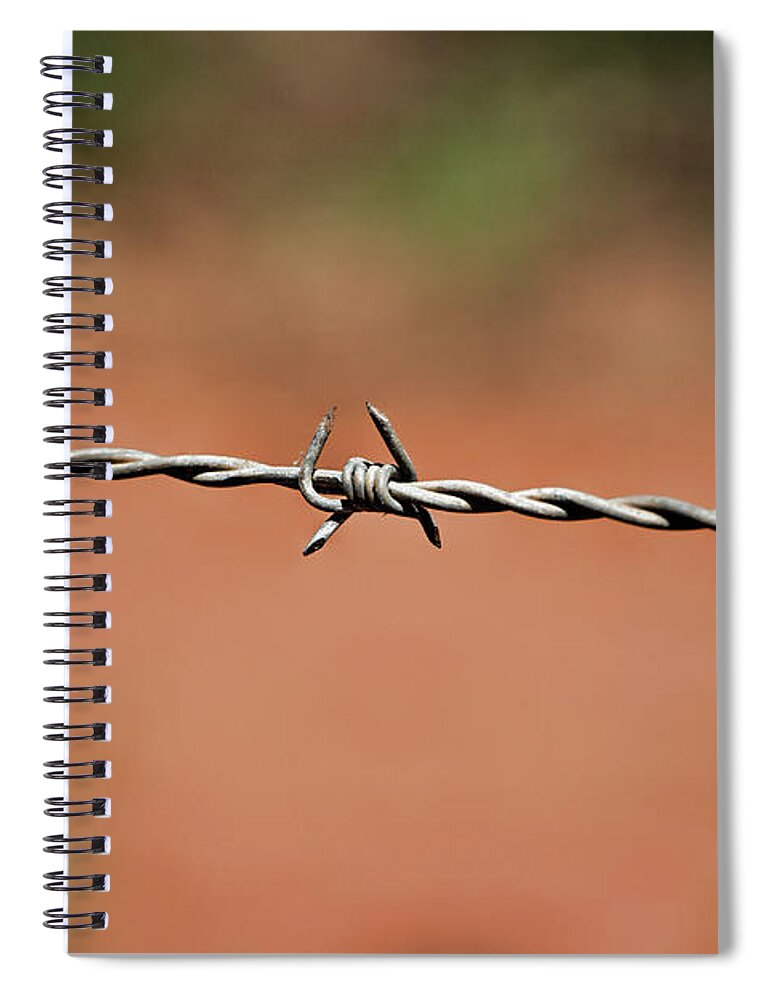 Outback Spiral Notebook featuring the photograph Barbed Wire #2 by Douglas Barnard
