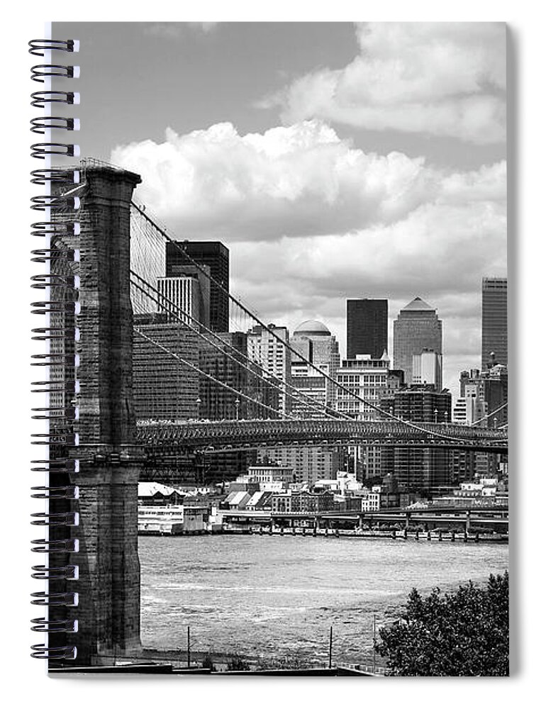 Brooklyn Bridge Spiral Notebook featuring the photograph Brooklyn Bridge #2 by Diane Diederich