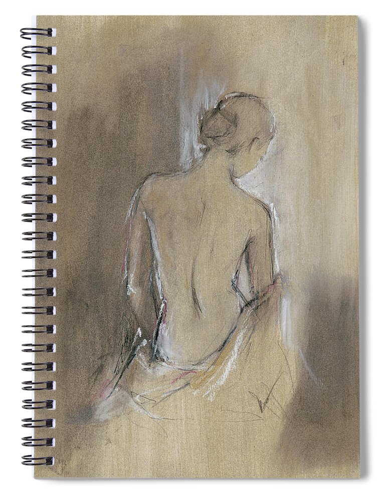 Figurative Spiral Notebook featuring the painting Contemporary Draped Figure II #2 by Ethan Harper