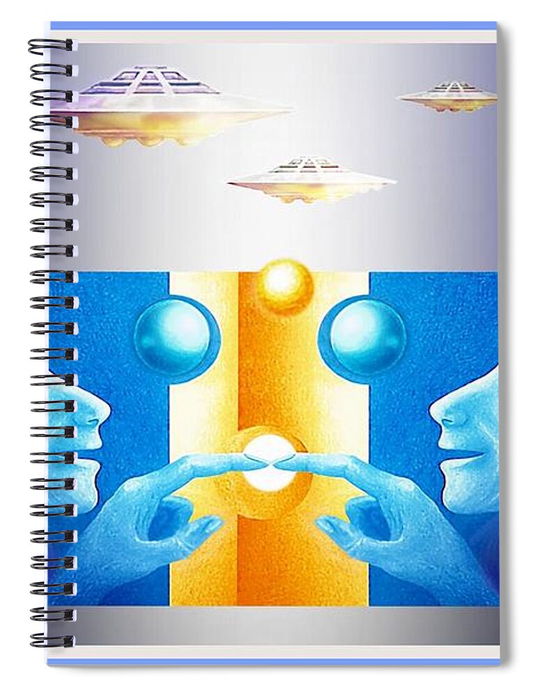 Balance Spiral Notebook featuring the mixed media Creating Balance #1 by Hartmut Jager