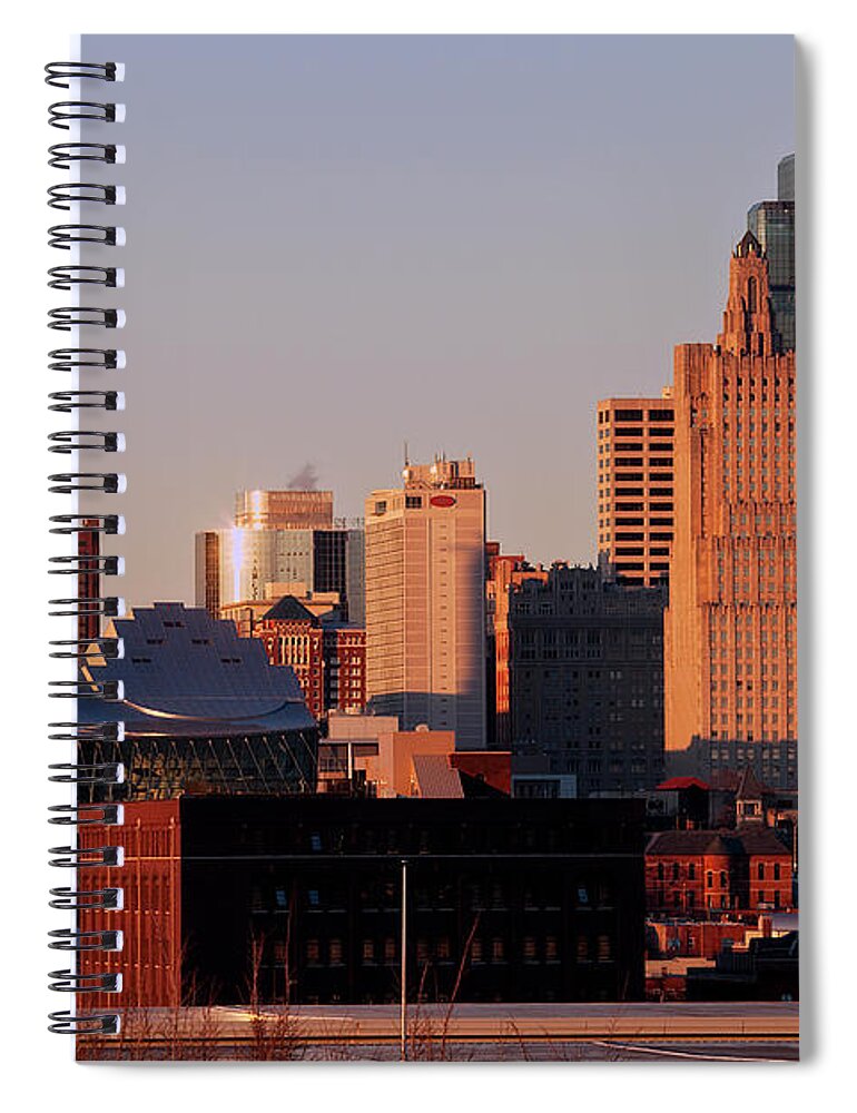 Downtown District Spiral Notebook featuring the photograph Downtown Kansas City #2 by Eric Bowers Photo
