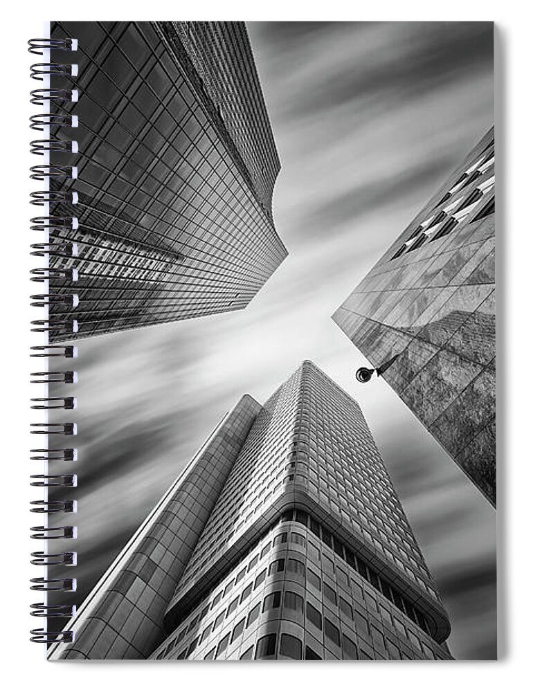 Directly Below Spiral Notebook featuring the photograph Germany, Hesse, Frankfurt, View Of #2 by Westend61