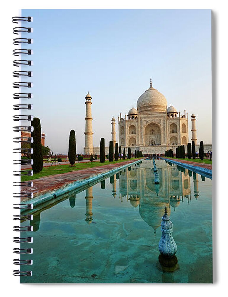 Unesco Spiral Notebook featuring the photograph India, Uttar Pradesh State, Agra, Taj #2 by Tuul & Bruno Morandi