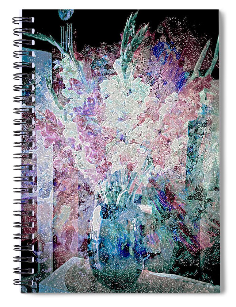 Kaleidoscope Spiral Notebook featuring the digital art Kaleidoscope #3 by Don Wright