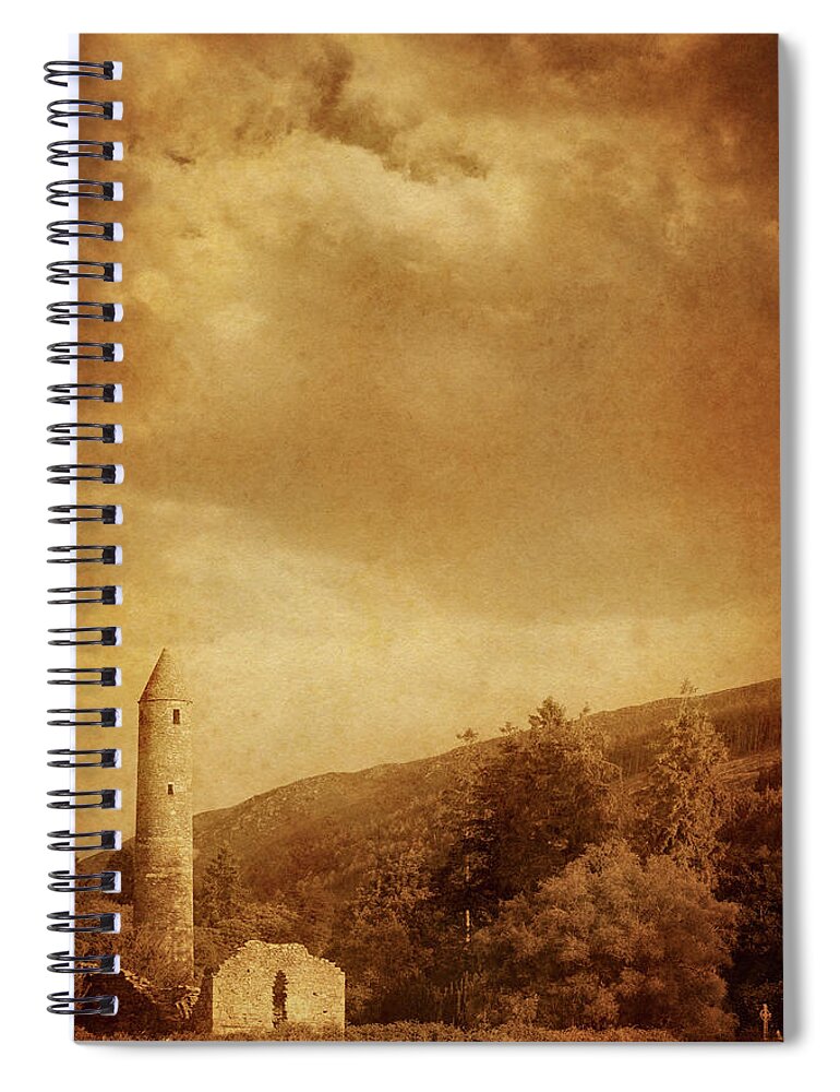 Scenics Spiral Notebook featuring the photograph Old Round Tower #2 by Mammuth