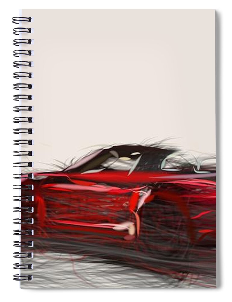 Porsche Spiral Notebook featuring the digital art Porsche 911 GTS Drawing #3 by CarsToon Concept