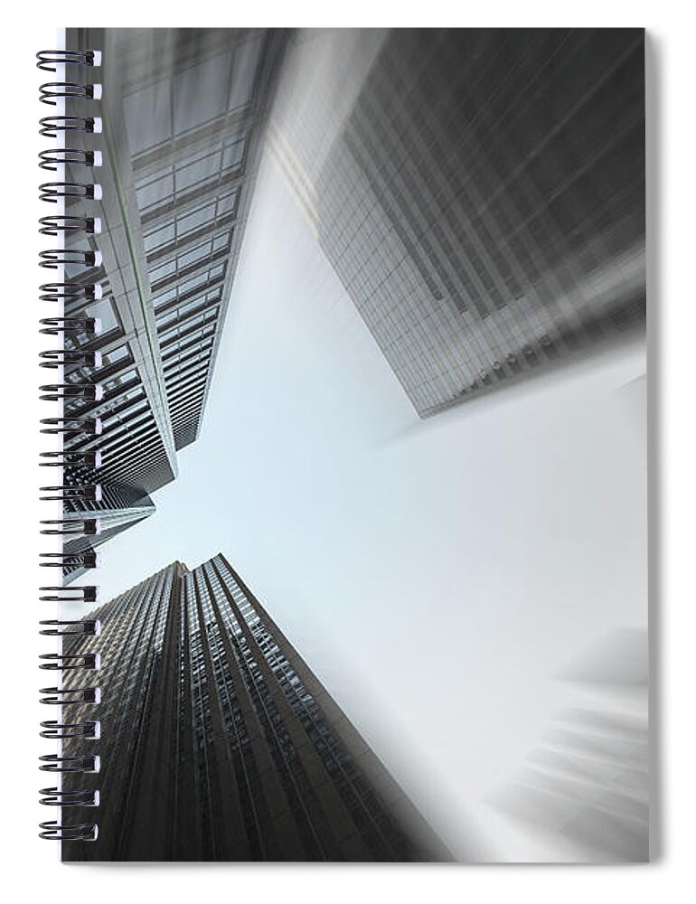 Chicago Spiral Notebook featuring the photograph Skyscrapers in Motion by Raul Rodriguez