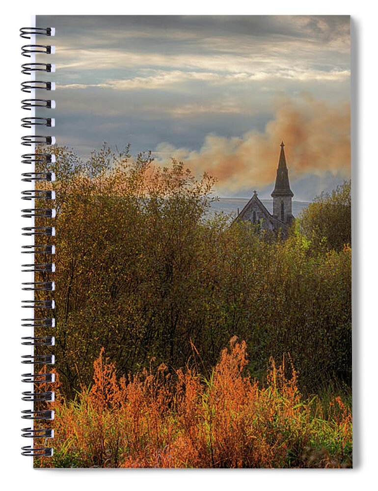 Blubberhouses Spiral Notebook featuring the photograph St Andrew's Church in Blubberhouses #2 by Mariusz Talarek