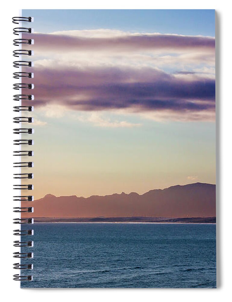 Scenics Spiral Notebook featuring the photograph Table Mountain At Sunset #2 by Jesus Villalba