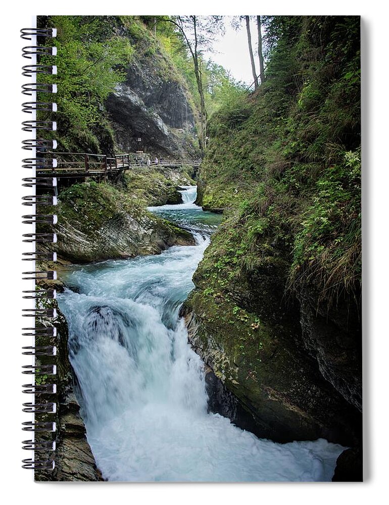 Slovenia Spiral Notebook featuring the photograph Vintgar Gorge #2 by Robert Grac