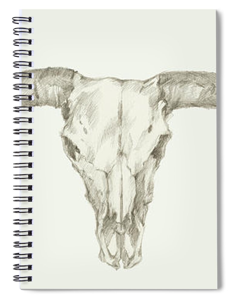 Western Spiral Notebook featuring the painting Western Skull Mount IIi #2 by Ethan Harper