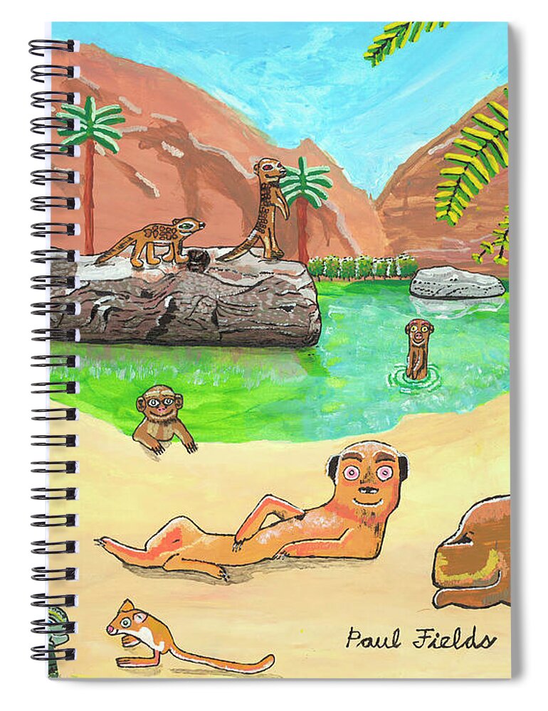 Desert Spiral Notebook featuring the painting 2019 - July by Paul Fields