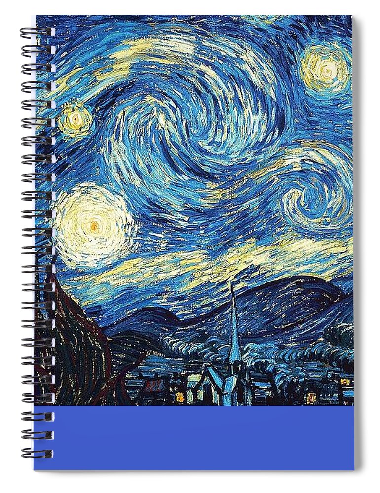 Van Gogh Starry Night Spiral Notebook featuring the painting Starry Night Arles by Van Gogh by Vincent Van Gogh