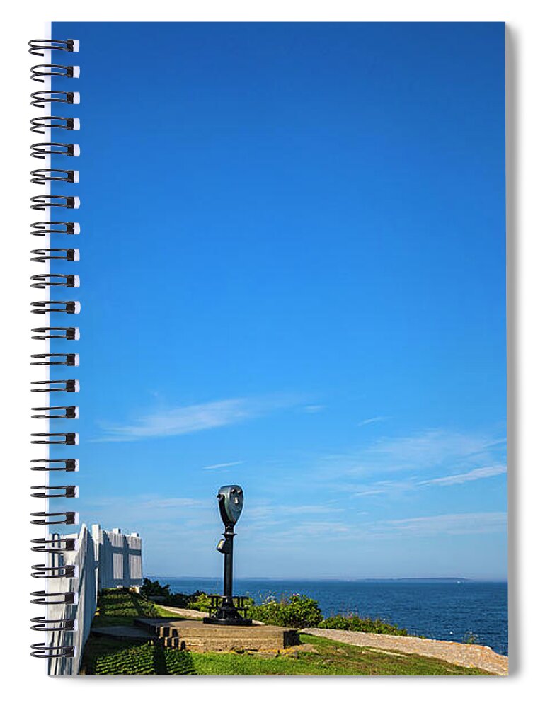 Estock Spiral Notebook featuring the digital art Lighthouse, Pemaquid, Maine #26 by Claudia Uripos