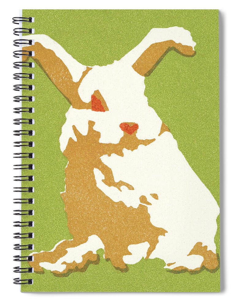 Animal Spiral Notebook featuring the drawing Rabbit #26 by CSA Images