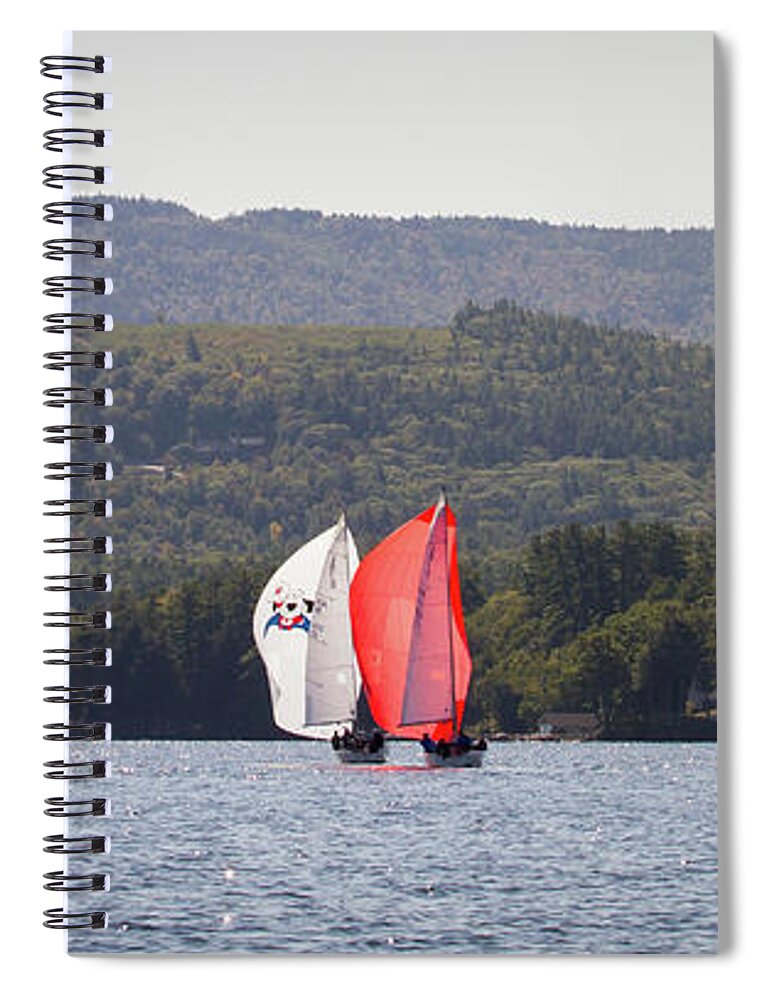 Sailing Spiral Notebook featuring the photograph 2019 J80 North American Championships #27 by Benjamin Dahl