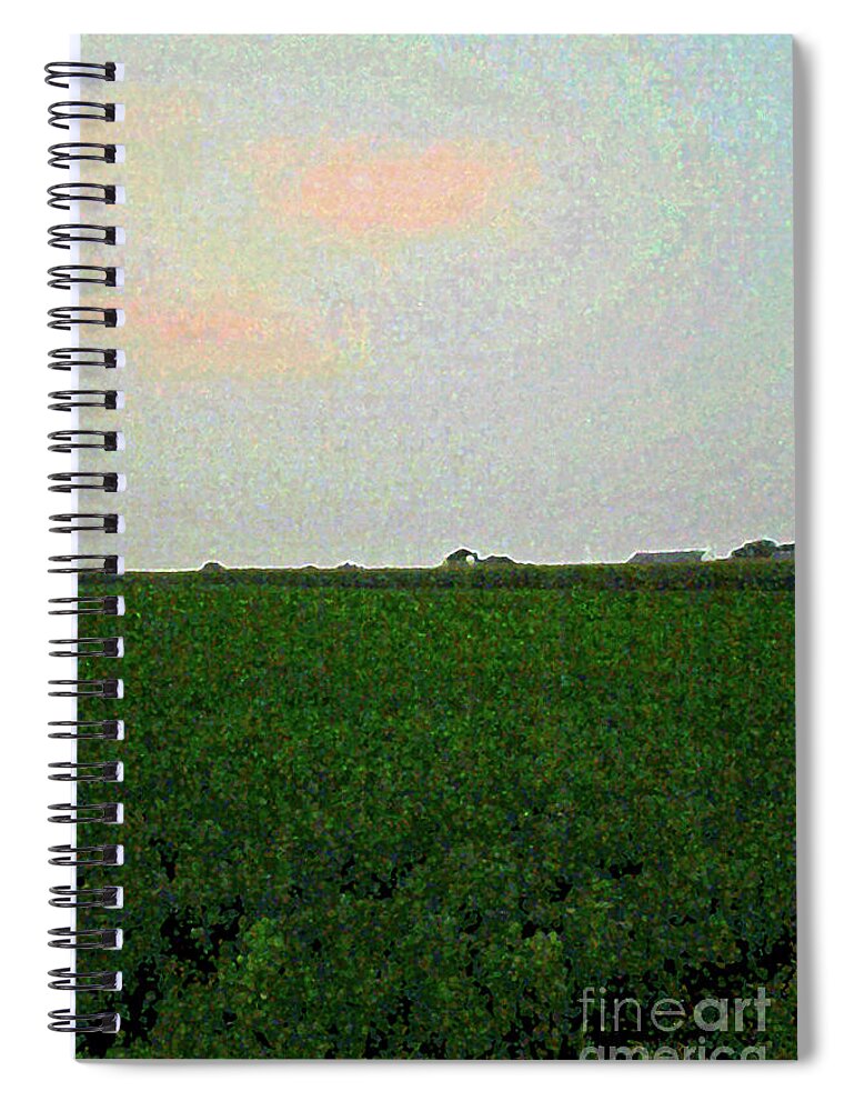 Walter Paul Bebirian Spiral Notebook featuring the digital art 3-11-2009t by Walter Paul Bebirian